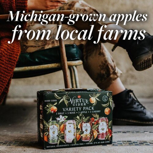 Virtue Cider Michigan Series Hard Cider Variety Pack Perspective: back