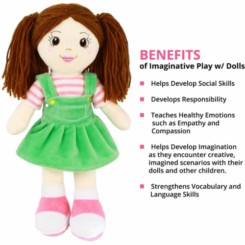 14 Playtime by Eimmie Character Rag Dolls- Allie, 14” Allie Rag Doll ...