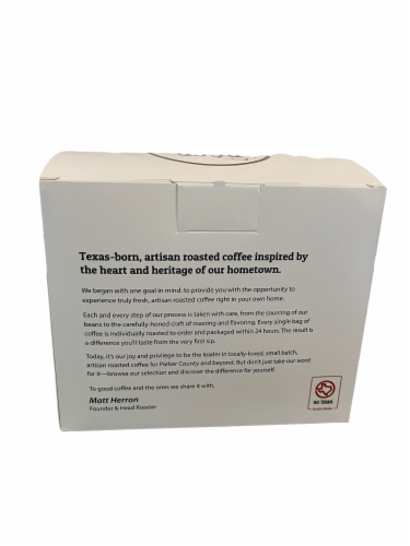 Parker County Coffee Roasters Cinnamon Roast Coffee Pods Perspective: back