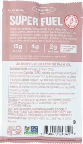 Super Fat by Perfect Keto Cacao Coconut Keto Nut Butter Perspective: back