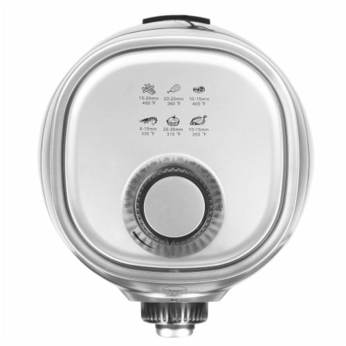 Gourmet Edge Manual Air Fryer, Extra Hot Air Fry, Cook, Crisp, Broil, Roast, Bake, 2 Liters Perspective: back