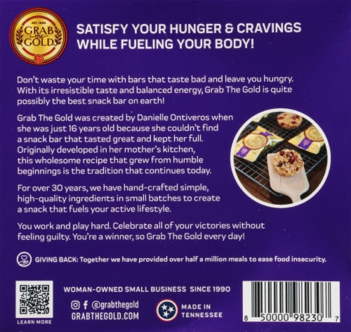 Grab the Gold Peanut Butter & Jelly Bars Perspective: back