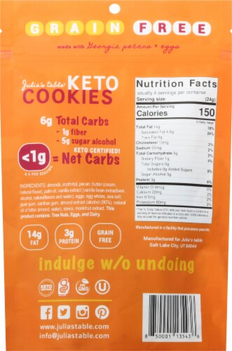 Julia's Table™ Sandy Keto Cookies Perspective: back