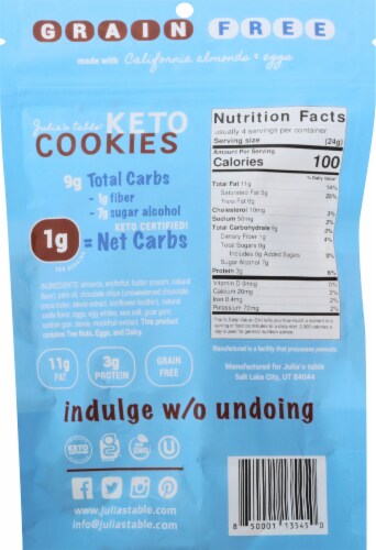 Julia's Table™ Chocolate Chip Keto Cookies Perspective: back