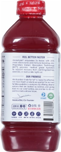 Kinderlyte® Natural Fruit Punch Flavor Oral Electrolyte Solution Drink Perspective: back