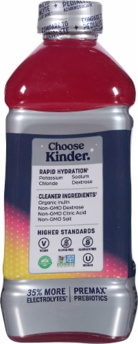 Kinderlyte Advanced Natural Raspberry Lemonade Electrolyte Solution Drink Perspective: back