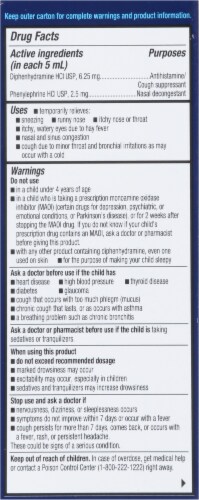 Kinderfarms Kids Cherry Nighttime Cold & Cough Decongestant Perspective: back