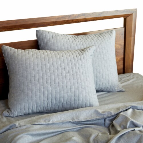 BedVoyage Melange viscose from Bamboo Cotton Quilted Standard Shams Perspective: back