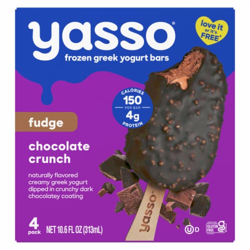 Yasso Chocolate Crunch Frozen Greek Yogurt Bars Perspective: back