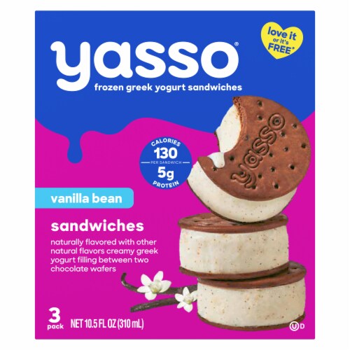 Yasso Vanilla Bean Frozen Greek Yogurt Sandwiches Perspective: back