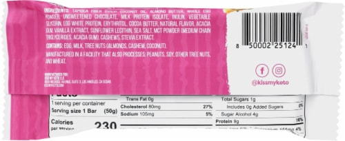 Kiss My Keto Birthday Cake Nutrition Bars Perspective: back