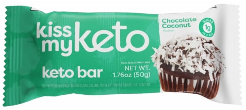 Kiss My Keto Chocolate Coconut Nutrition Bars Perspective: back