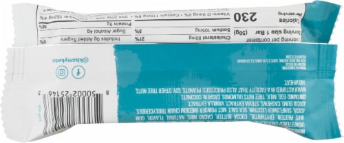 Kiss My Keto Chocolate Cookie Dough Nutrition Bars Perspective: back