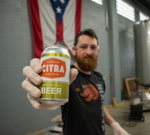 Karrikin Spirits Citra IPA Beer Cans Perspective: back