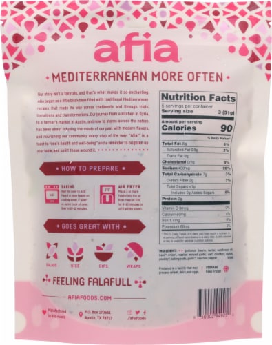 Afia® Garlic & Herb Falafel Perspective: back