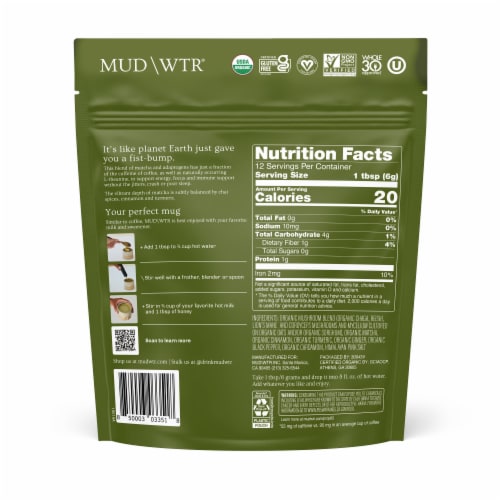 MUD\WTR® Rise Matcha Superfunctional Coffee Alternative Perspective: back