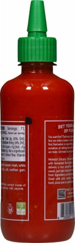 Melinda's® Sriracha Hot Sauce Perspective: back