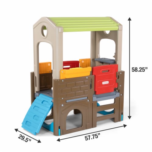 Simplay3 Young Explorers Indoor Outdoor Discover Playhouse Perspective: back