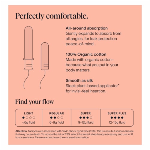 Cora Organic Cotton Tampons Perspective: back