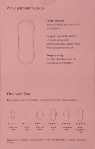Cora™ Organic Cotton Ultra Thin Liners Perspective: back