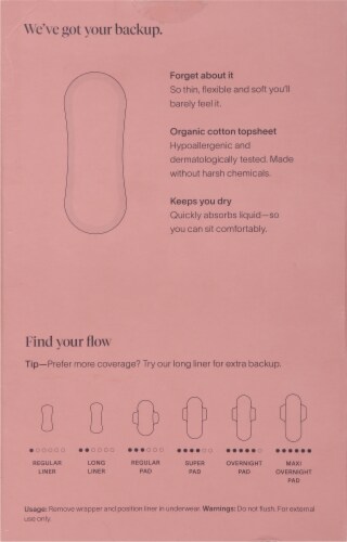 Cora™ Organic Cotton Ultra Thin Liners Perspective: back
