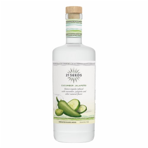 21 SEEDS Cucumber Jalapeno Infused Blanco Tequila Perspective: back