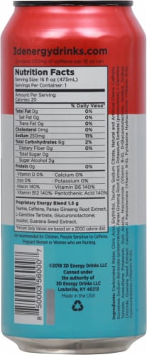 3D Liberty Pop Energy Drink Perspective: back