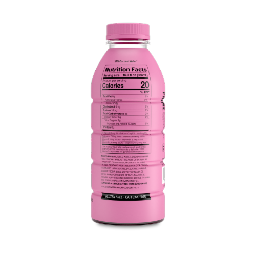 Prime Strawberry Watermelon Sports Drink Bottle Perspective: back