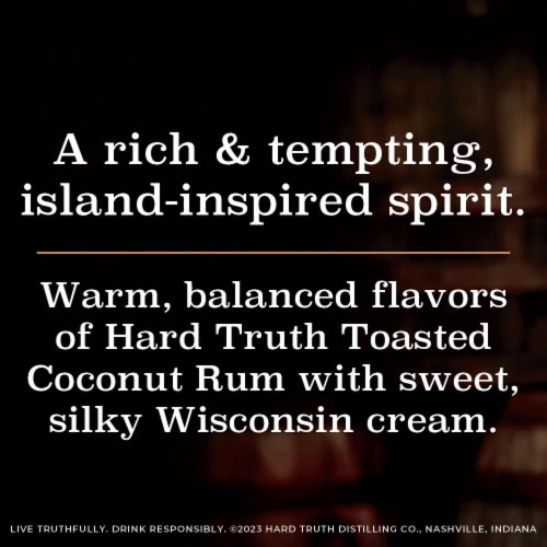 Hard Truth Toasted Coconut Rum Cream Perspective: back