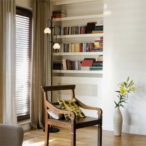 VONN Lecce 70 ETL Certified Integrated LED Aluminum Floor Lamp in Black Perspective: back