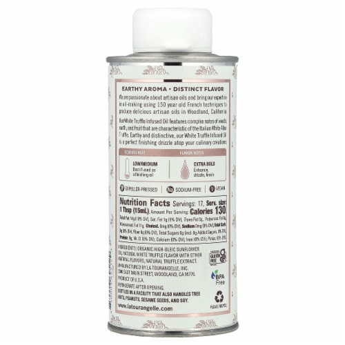 La Tourangelle® White Truffle Infused Sunflower Oil Perspective: back