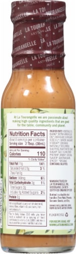 La Tourangelle® Organic Balsamic Vinaigrette Salad Dressing Perspective: back