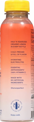 Lemon Perfect® Organic Peach Raspberry Flavored Bottled Water Perspective: back