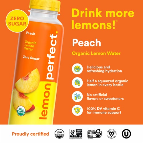 Lemon Perfect Peach Organic Lemon Water Perspective: back