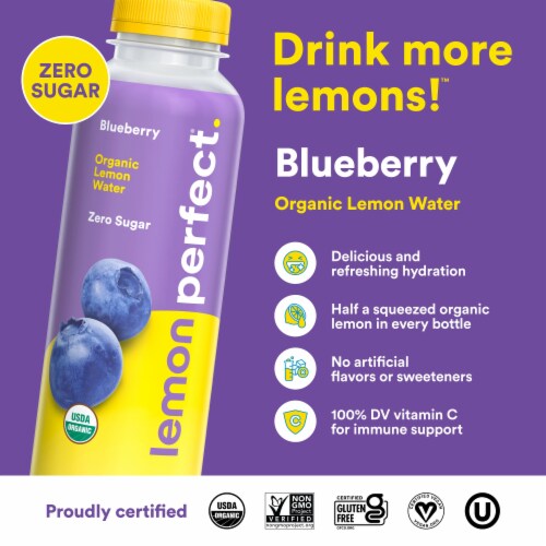Lemon Perfect Blueberry Organic Lemon Water Perspective: back