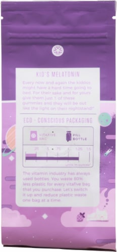 vitafive Kids Melatonin Gummy Vitamins Perspective: back