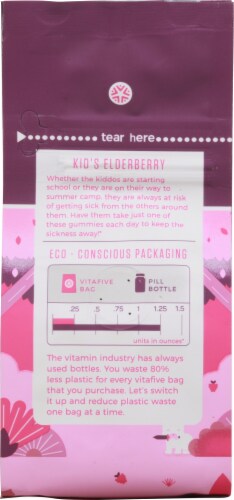 vitafive Kid's Elderberry for Immunity Gummy Vitamins Perspective: back
