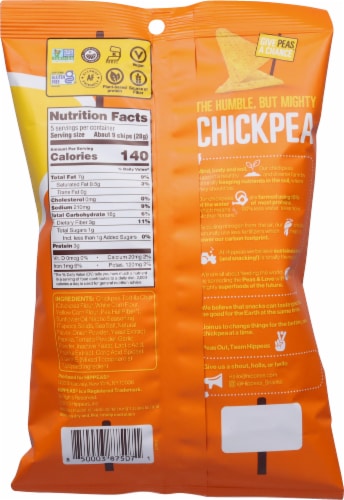 HIPPEAS® Nacho Tortilla Chips Perspective: back