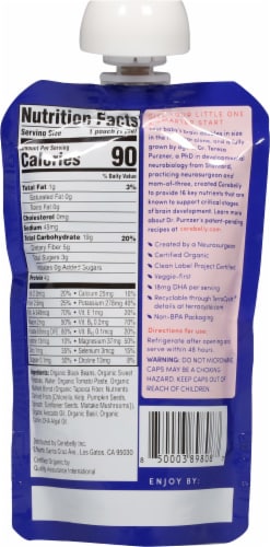 Cerebelly® Black Bean Sweet Potato with Avocado Oil Organic Baby Food Pouch Perspective: back