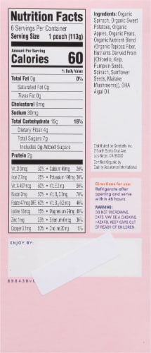 Cerebelly Organic Spinach Apple Sweet Potato Baby Food Puree Perspective: back