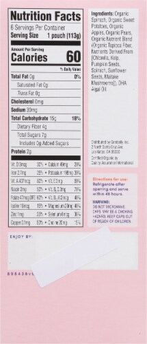 Cerebelly Organic Spinach Apple Sweet Potato Baby Food Puree Perspective: back