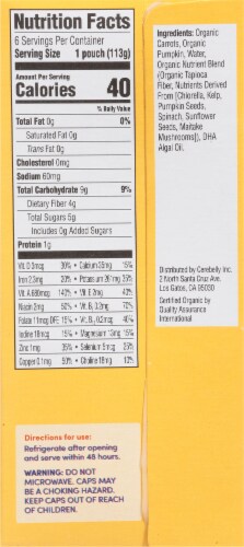 Cerebelly Organic Carrot Pumpkin Baby Food Puree Perspective: back