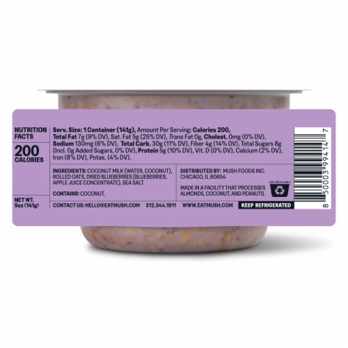 MUSH Blueberry Overnight Oats Perspective: back