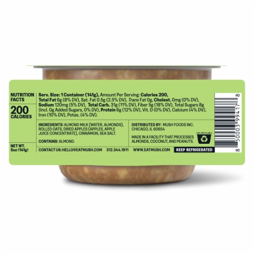 MUSH Apple Cinnamon Overnight Oats Perspective: back