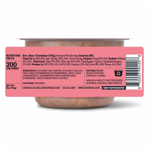 Mush Strawberry Overnight Oats Perspective: back