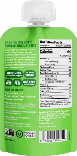 MUSHkins Apple Dreams Gluten-Free Dairy-Free Oatmeal Smoothie Pouch Perspective: back