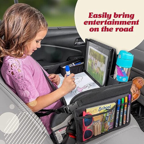 Lusso Gear Kids Travel Activity Tray for Car, Airplane or Booster Seat,  Brown, one size - Kroger