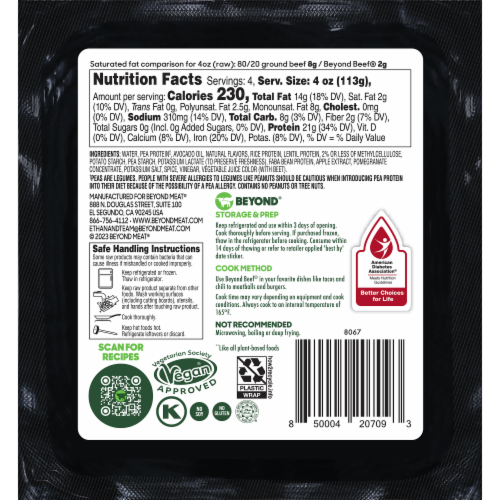 Beyond Meat® Plant-Based Ground Beyond Beef Perspective: back