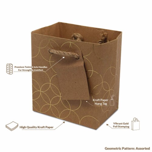 Large Rose Gold Foil Gift bags with Handles, Designer Solid Rose Gold Paper  Gift Wrap Bags, Inches - Harris Teeter