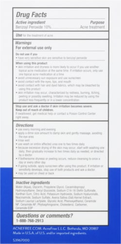 AcneFree® Benzoyl Peroxide Deep Cleansing Foaming Wash Perspective: back
